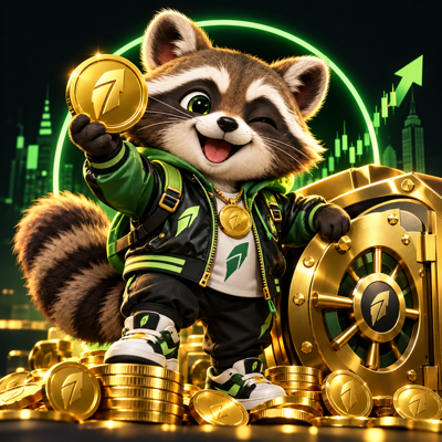 VaultRaccoon mascot character art
